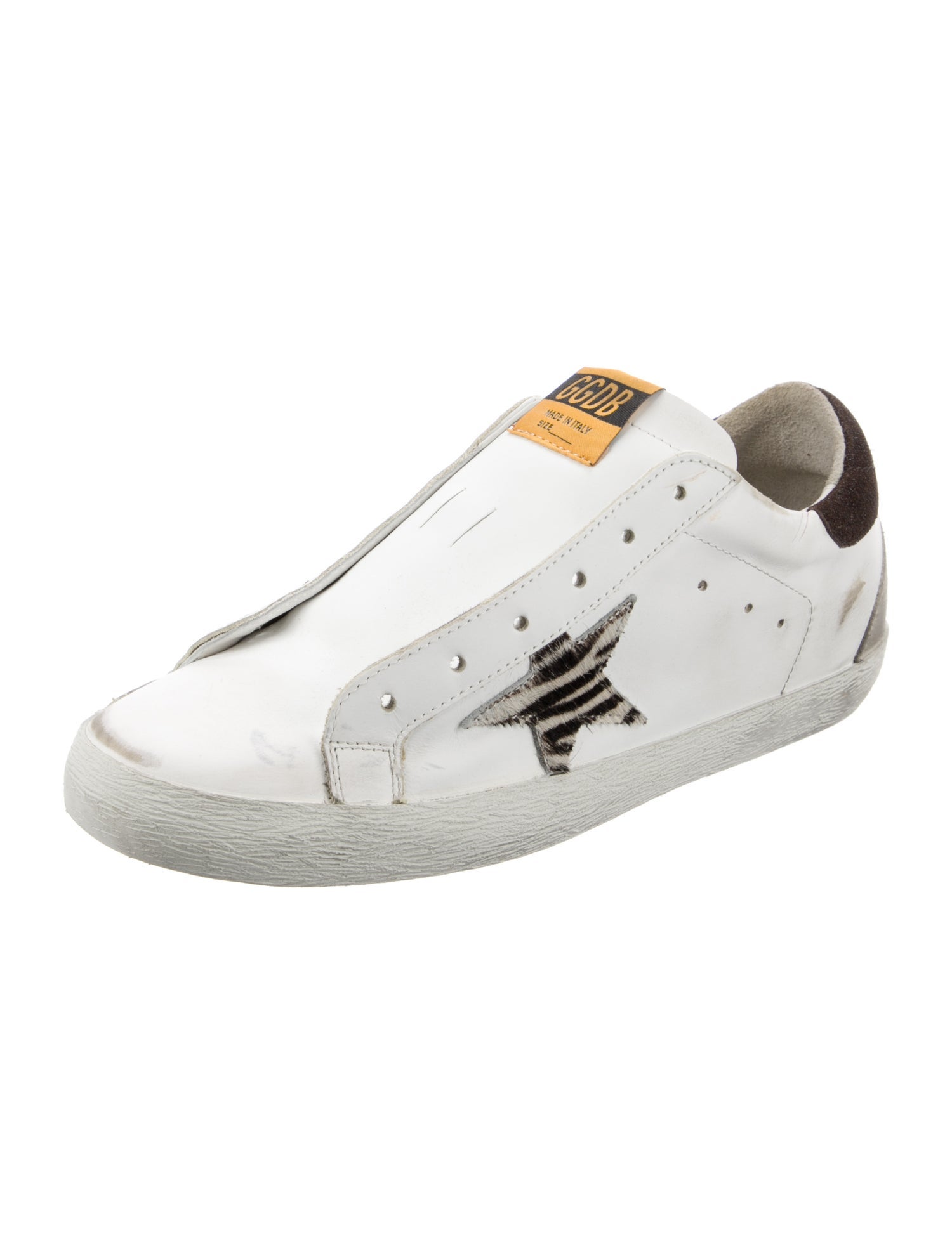 Golden Goose Leather Distressed Accents Sneakers